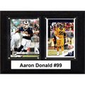 Williams & Son Saw & Supply C&I Collectables 68DONALD 6 x 8 in. NFL Aaron Donald Los Angeles Rams Two Card Plaque 68DONALD
